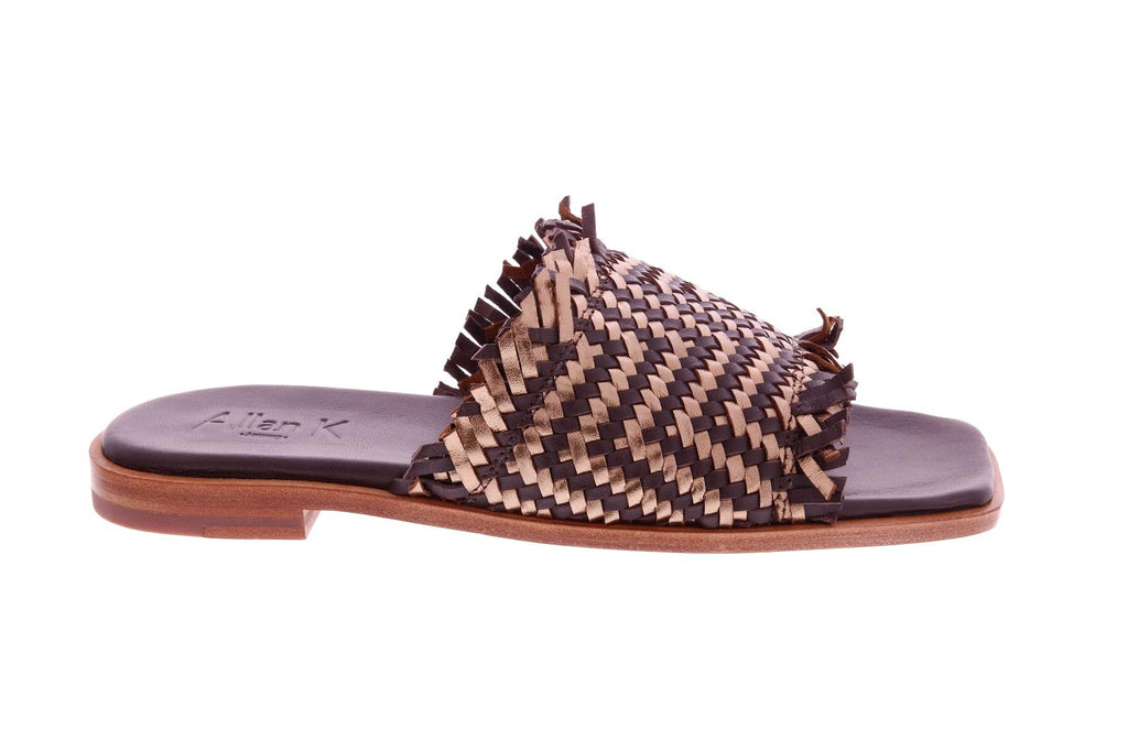 ALLAN K Wilma sandals fudge