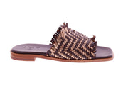 ALLAN K Wilma sandals fudge