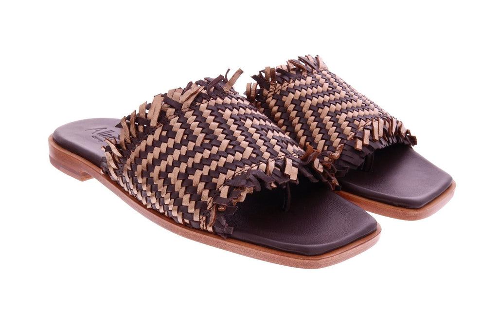 ALLAN K Wilma sandals fudge