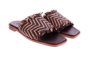 ALLAN K Wilma sandals fudge