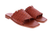 ALLAN K Wilma sandals tangerine