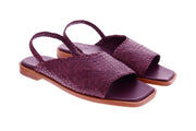 ALLAN K Winnie sandals wine