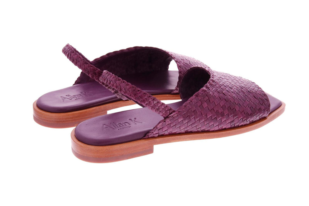 ALLAN K Winnie sandals wine