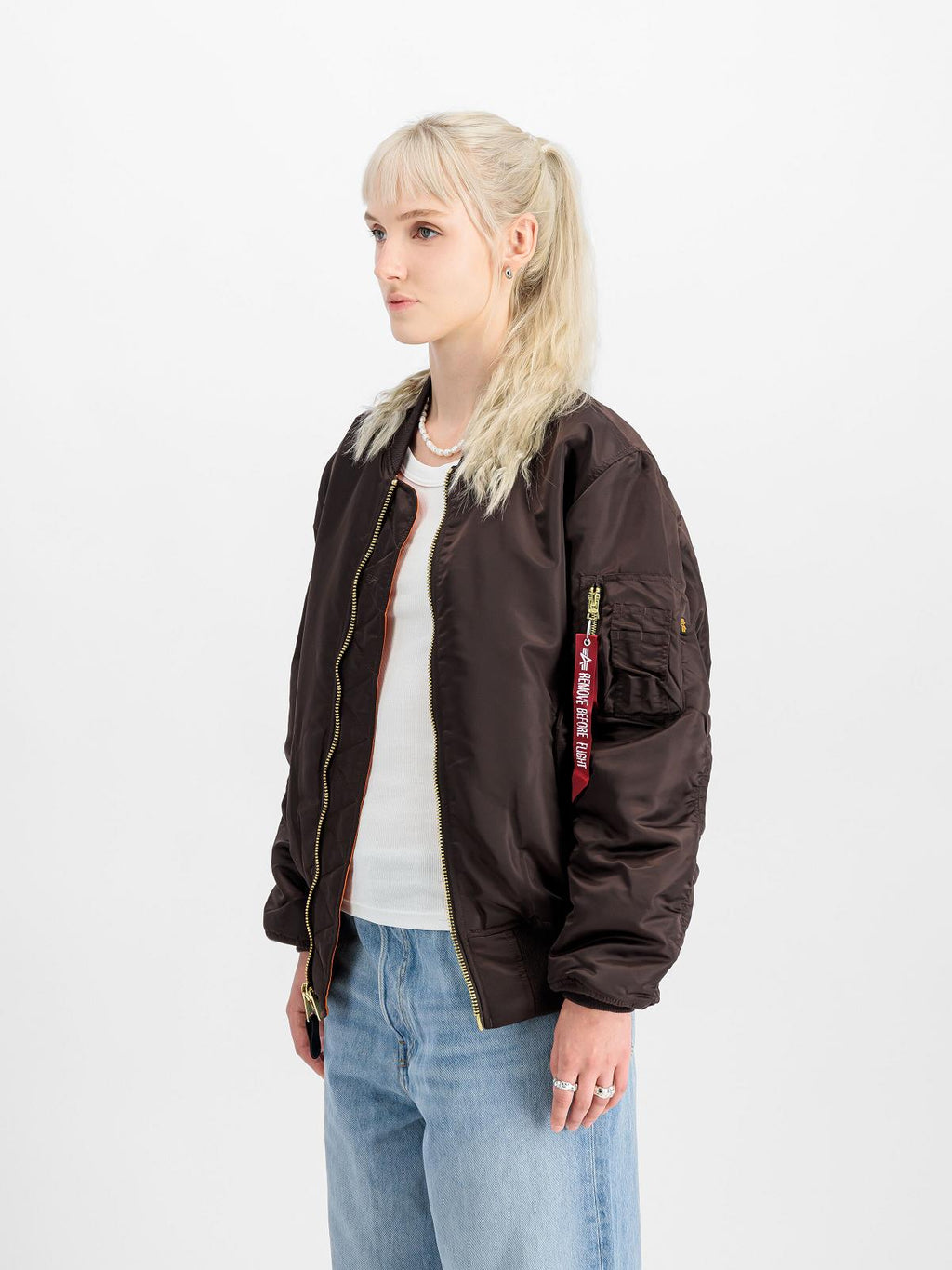 ALPHA INDUSTRIES MA-1 Heritage bomber jacket brown