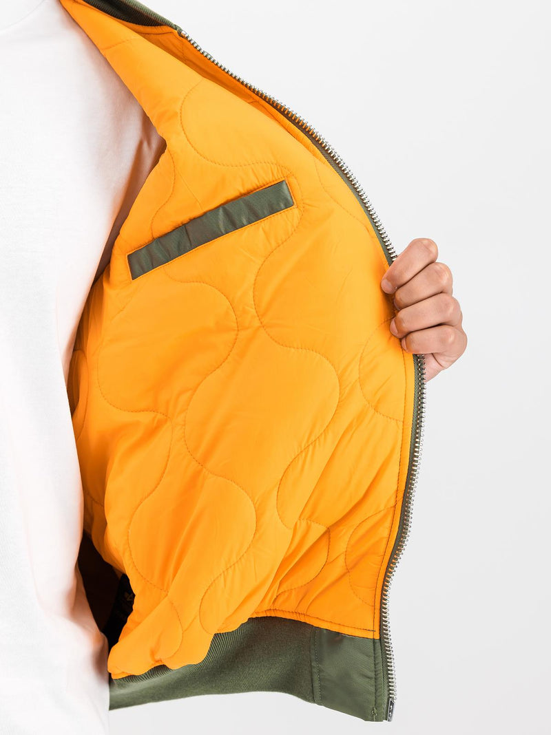 ALPHA INDUSTRIES UV MA-1 UV bomber jacket sage green