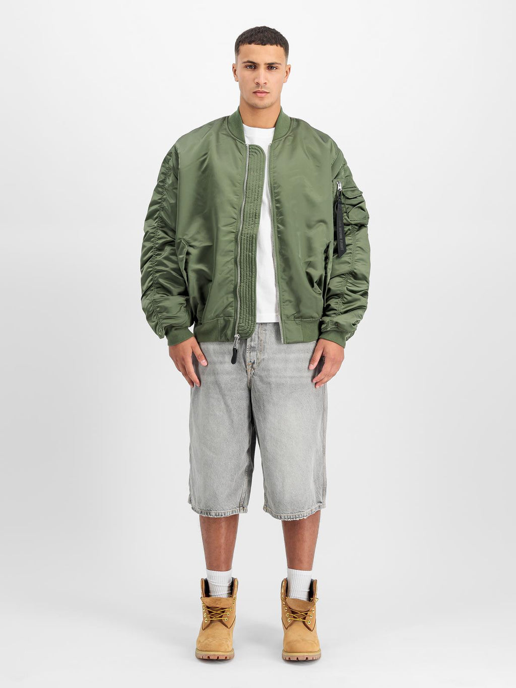ALPHA INDUSTRIES UV MA-1 UV bomber jacket sage green