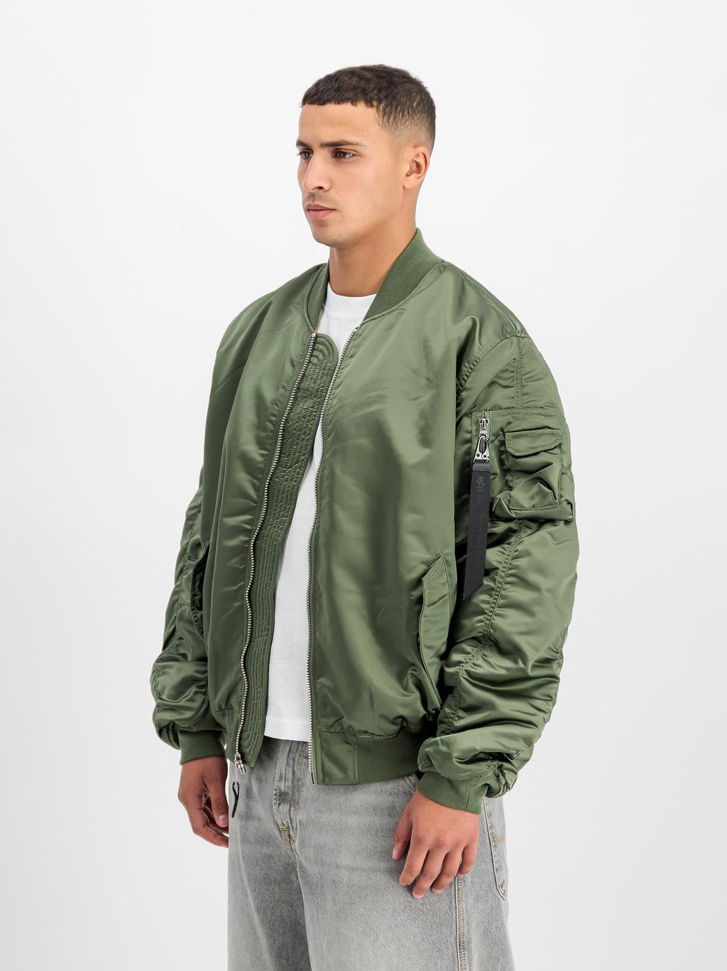 ALPHA INDUSTRIES UV MA-1 UV bomber jacket sage green