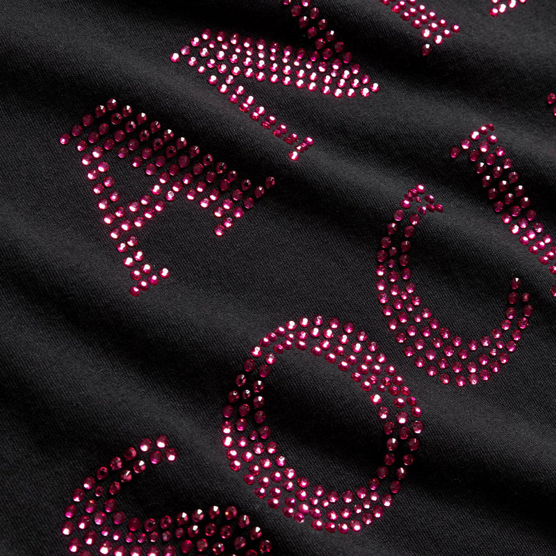 ANTI SOCIAL SOCIAL CLUB Rhinestone mind games tee black pink