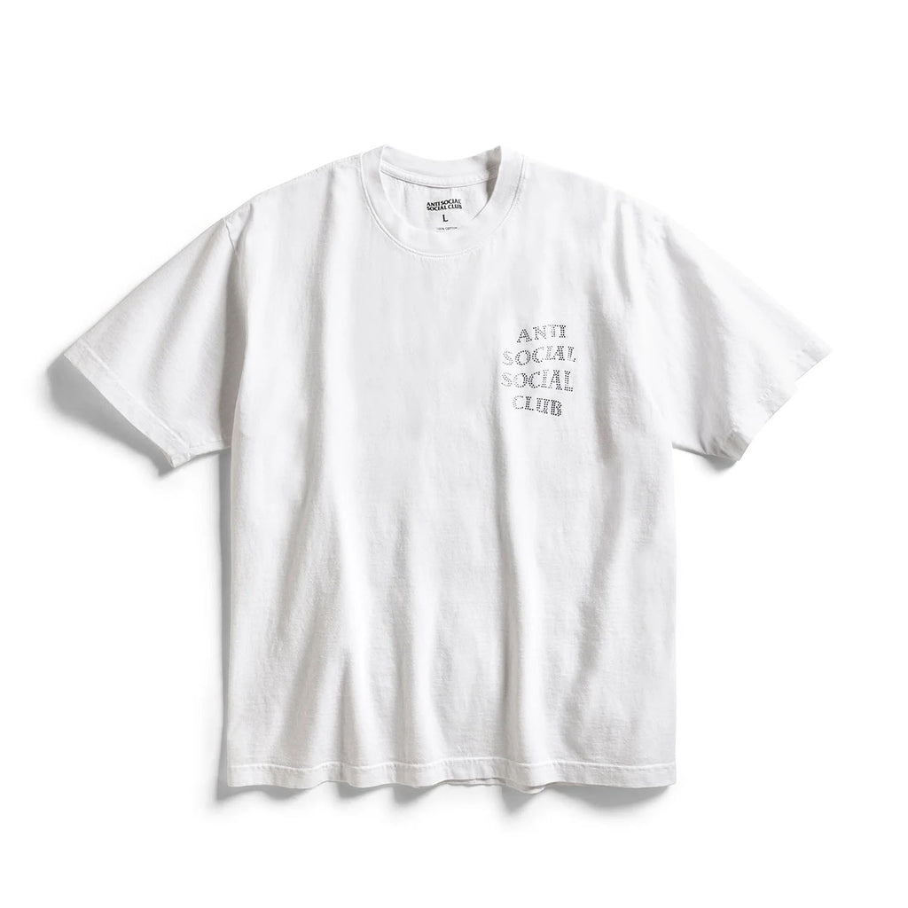 ANTI SOCIAL SOCIAL CLUB Rhinestone mind games tee white