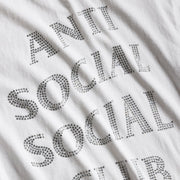 ANTI SOCIAL SOCIAL CLUB Rhinestone mind games tee white