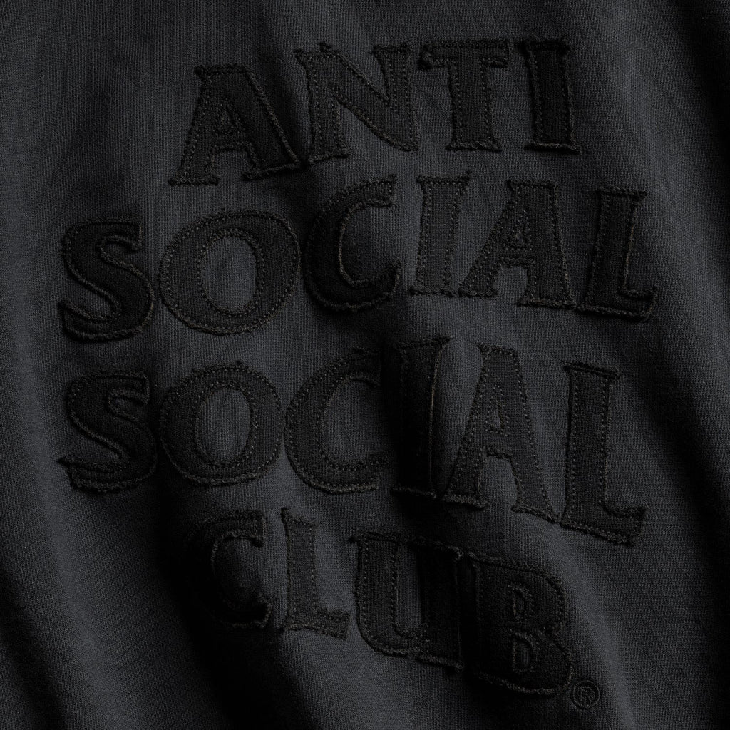 ANTI SOCIAL SOCIAL CLUB Toned down applique hoodie faded black
