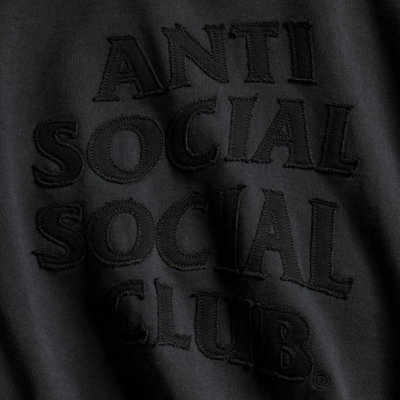 ANTI SOCIAL SOCIAL CLUB Toned down applique hoodie faded black