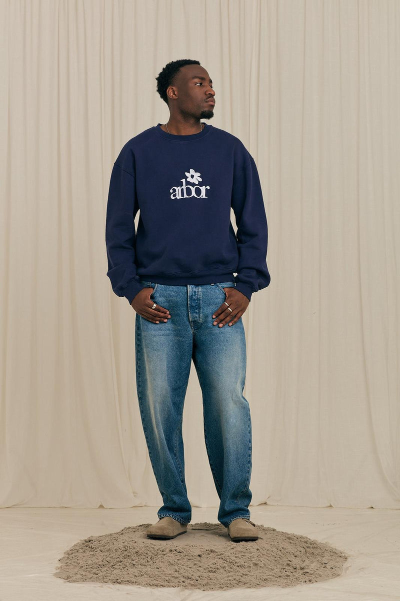 ARBOR ANTWERP Arbor flower navy crewneck