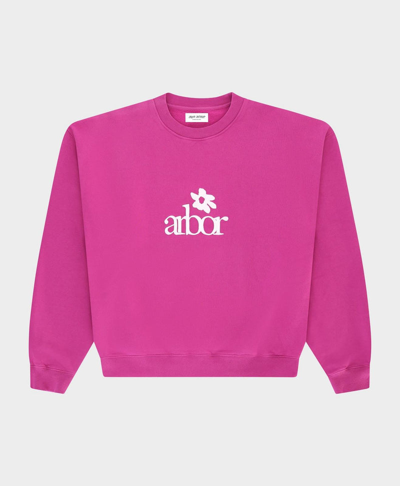ARBOR ANTWERP Arbor flower purple crewneck sweater