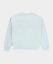ARBOR ANTWERP Big application crewneck baby blue
