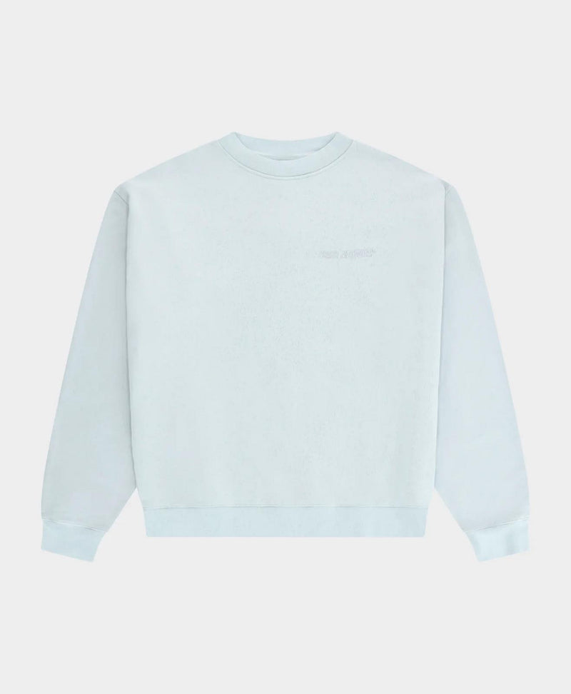 ARBOR ANTWERP Big application crewneck baby blue