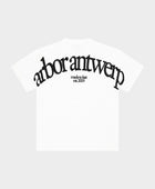 ARBOR ANTWERP Big back logo black t-shirt white