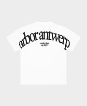 ARBOR ANTWERP Big back logo black t-shirt white