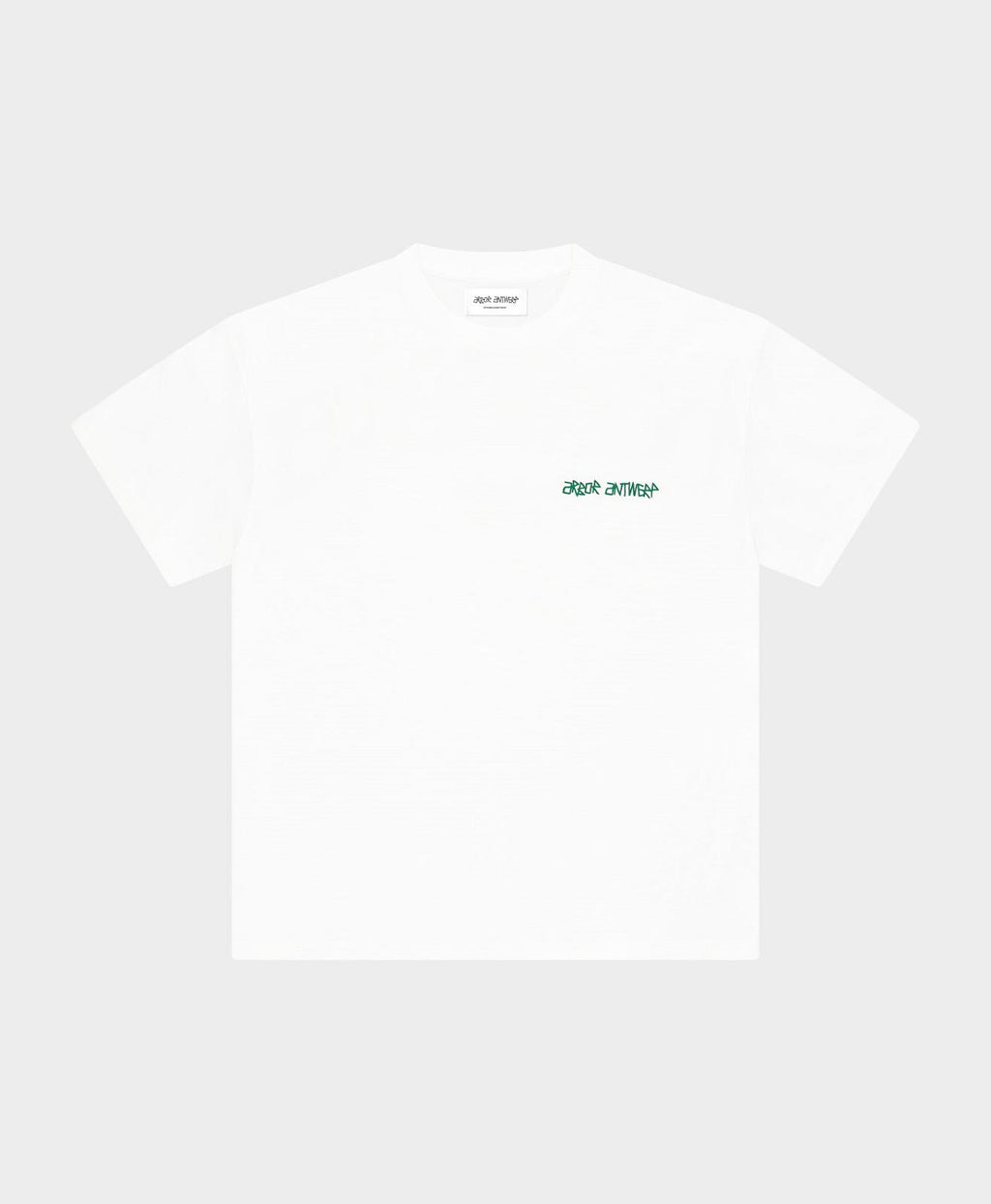 ARBOR ANTWERP Big back logo green t-shirt white