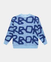 ARBOR ANTWERP Big logo Arbor alpaca knit blue