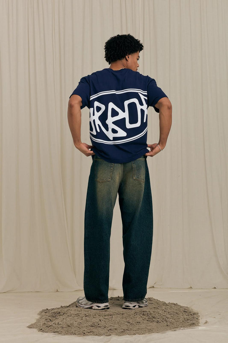 ARBOR ANTWERP Big logo blue t-shirt