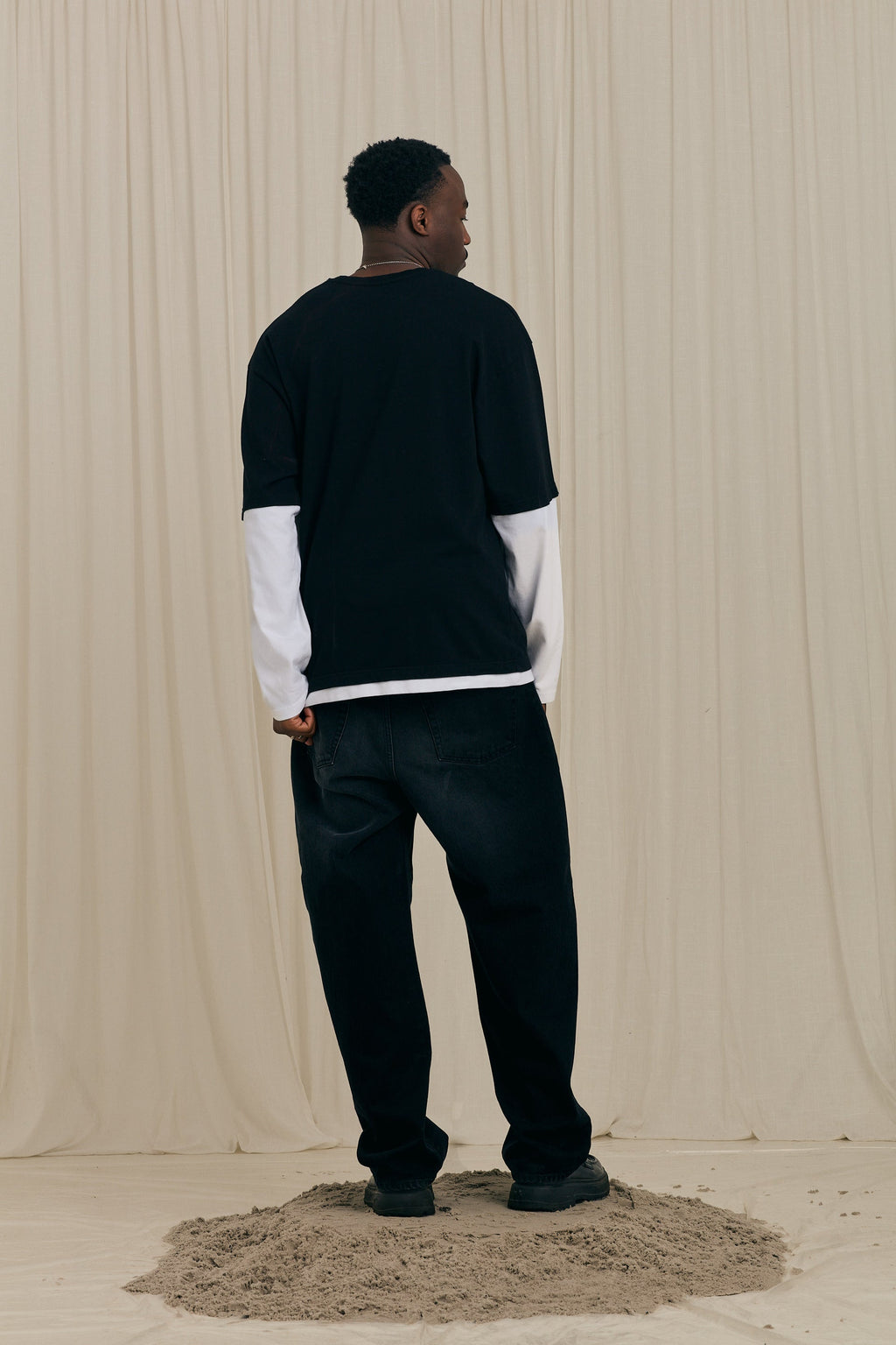 BLACK LAYERED LONGSLEEVE