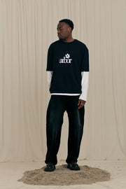 ARBOR ANTWERP Black layered longsleeve