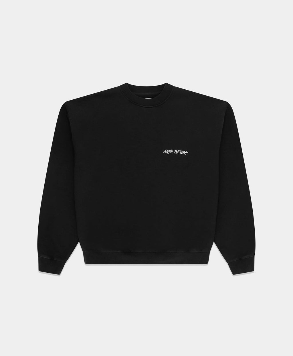 BLACK METALLIC CREWNECK