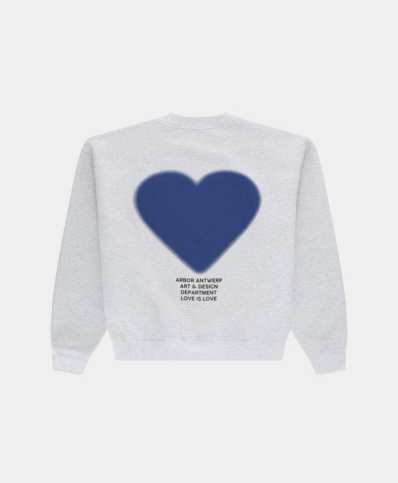 BLUE FADED HEART CREWNECK