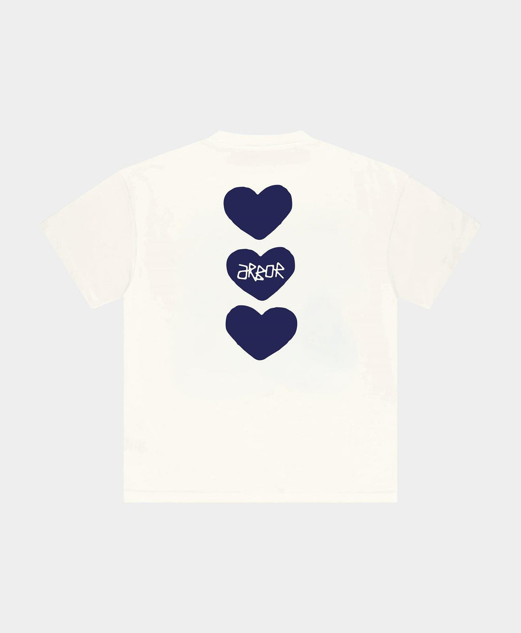 ARBOR ANTWERP Blue triple hearts t-shirt