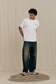 ARBOR ANTWERP Blue triple hearts t-shirt