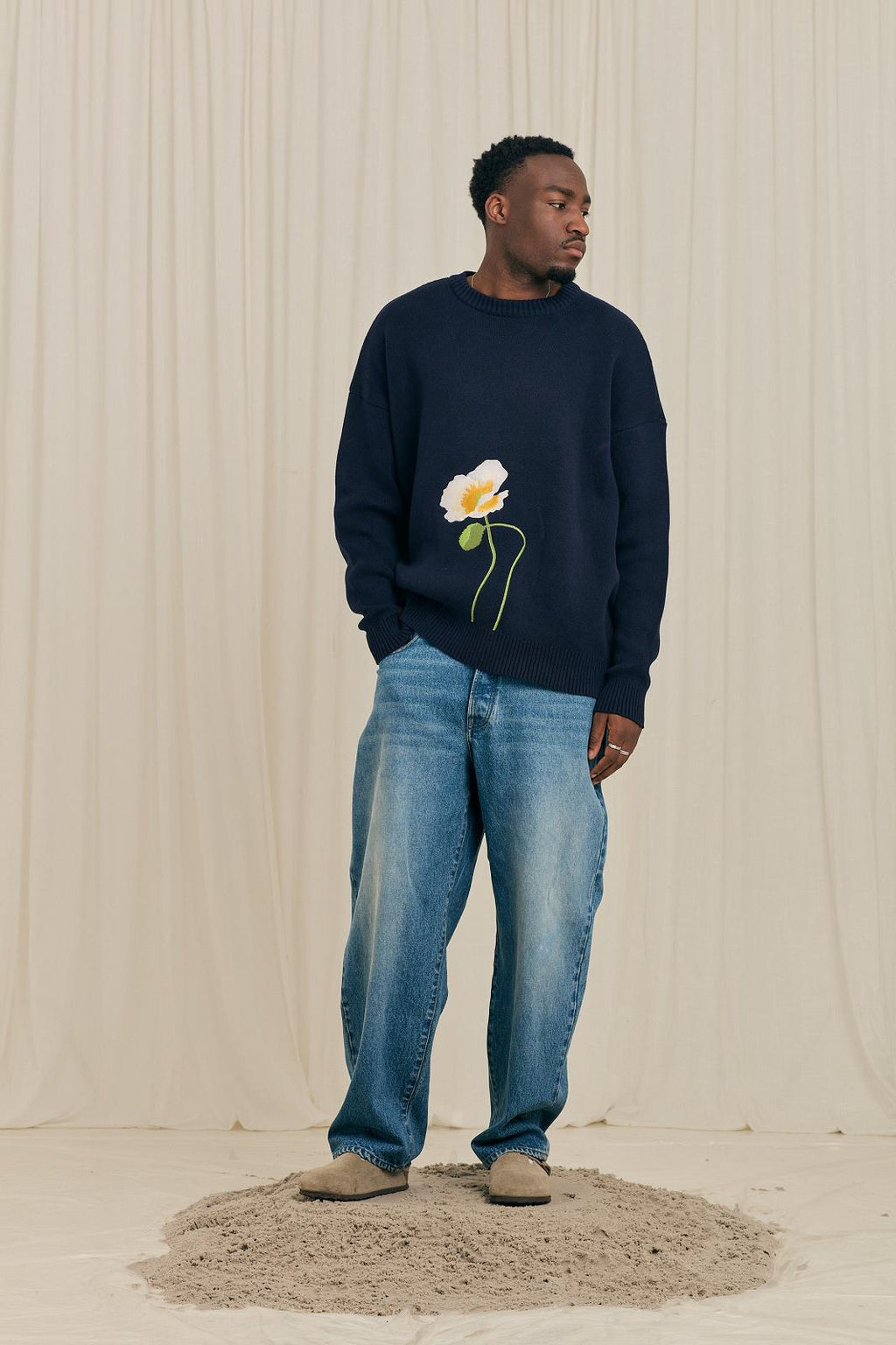 ARBOR ANTWERP Cami violet knit navy