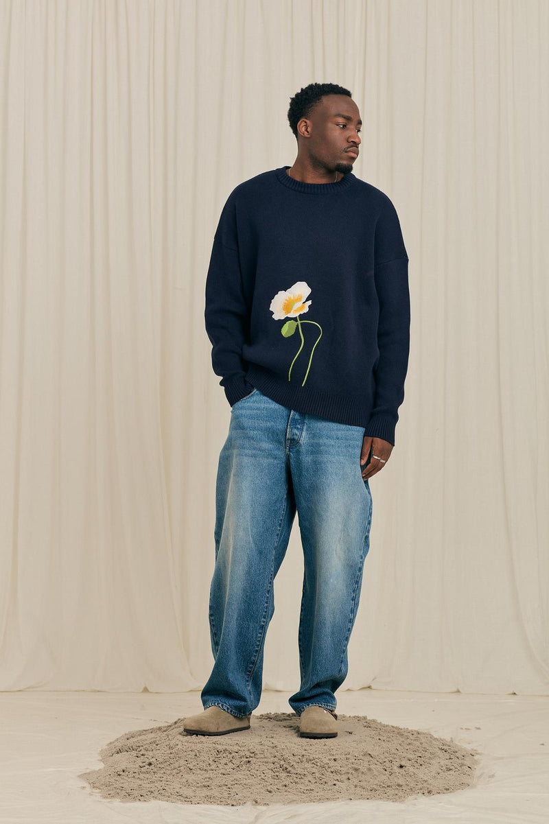 ARBOR ANTWERP Cami violet knit navy