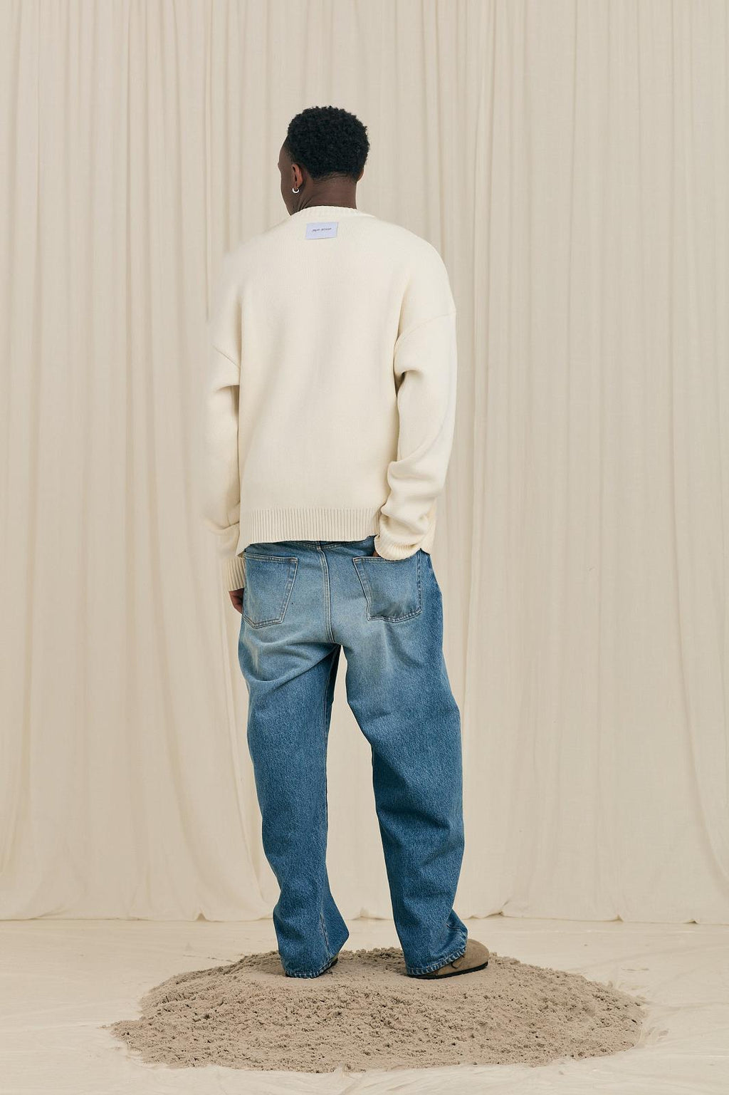 ARBOR ANTWERP Camo violet knit white blue