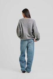 ARBOR ANTWERP Classic cardigan melange grey