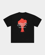 ARBOR ANTWERP Floral bouquet red t-shirt