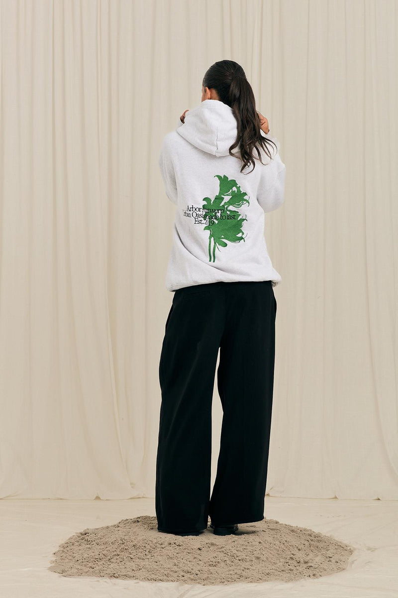 ARBOR ANTWERP Floret hoodie grey