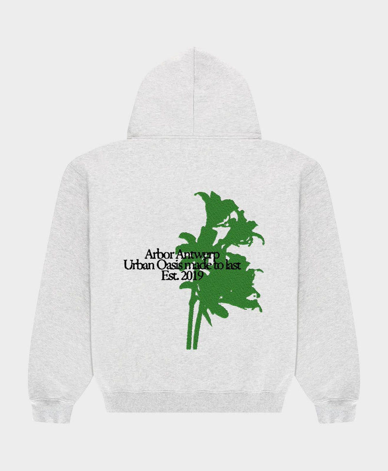 ARBOR ANTWERP Floret hoodie grey