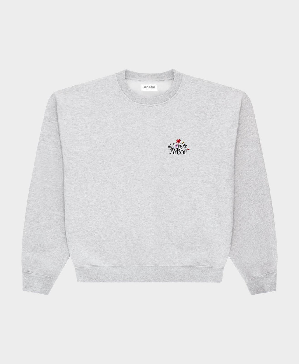ARBOR ANTWERP Flower garden crewneck melange grey