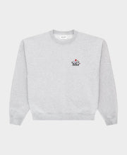 ARBOR ANTWERP Flower garden crewneck melange grey