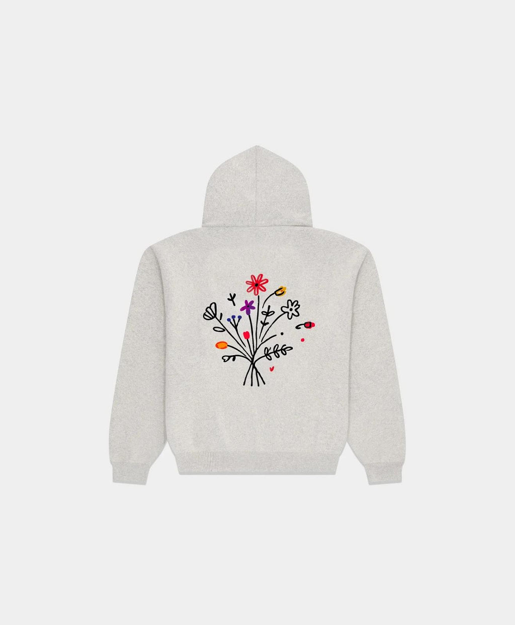 ARBOR ANTWERP Flower garden knitted hoodie beige