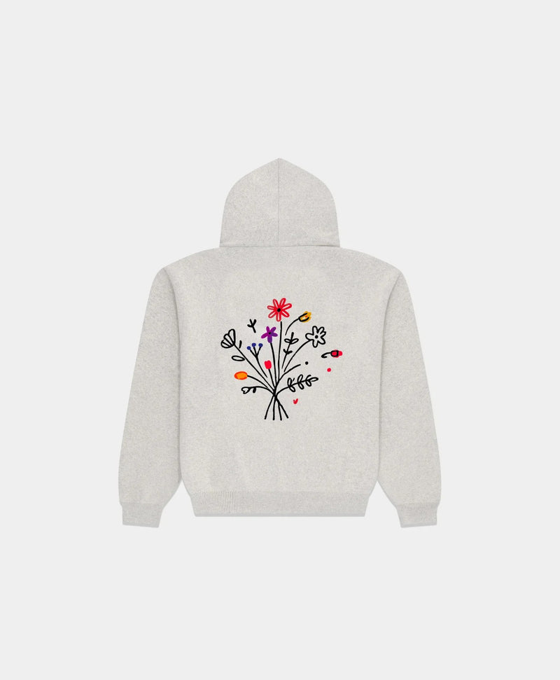 FLOWER GARDEN KNITTED HOODIE