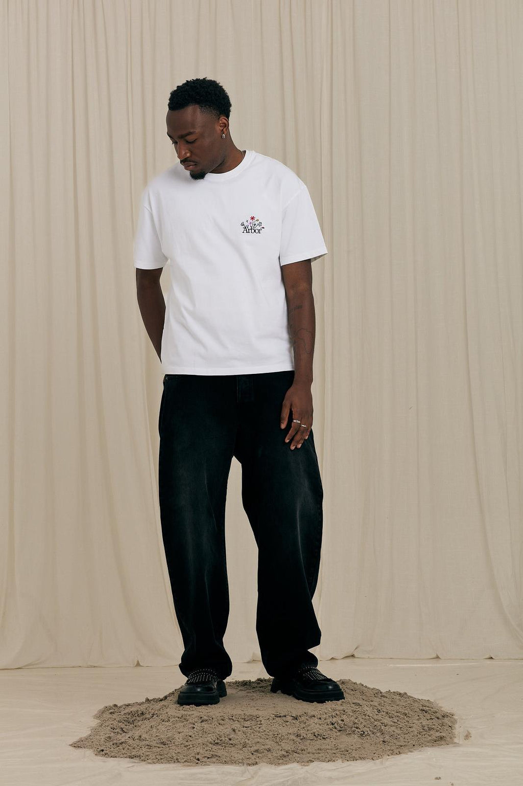 ARBOR ANTWERP Flower garden t-shirt white