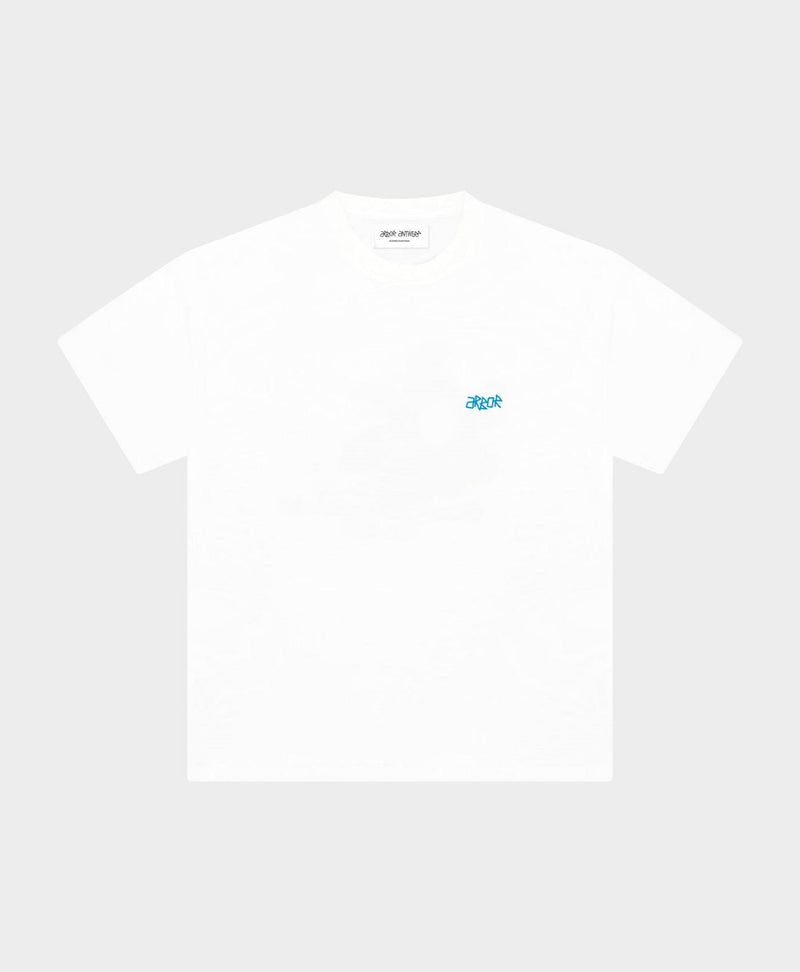 ARBOR ANTWERP Flower oasis blue t-shirt white
