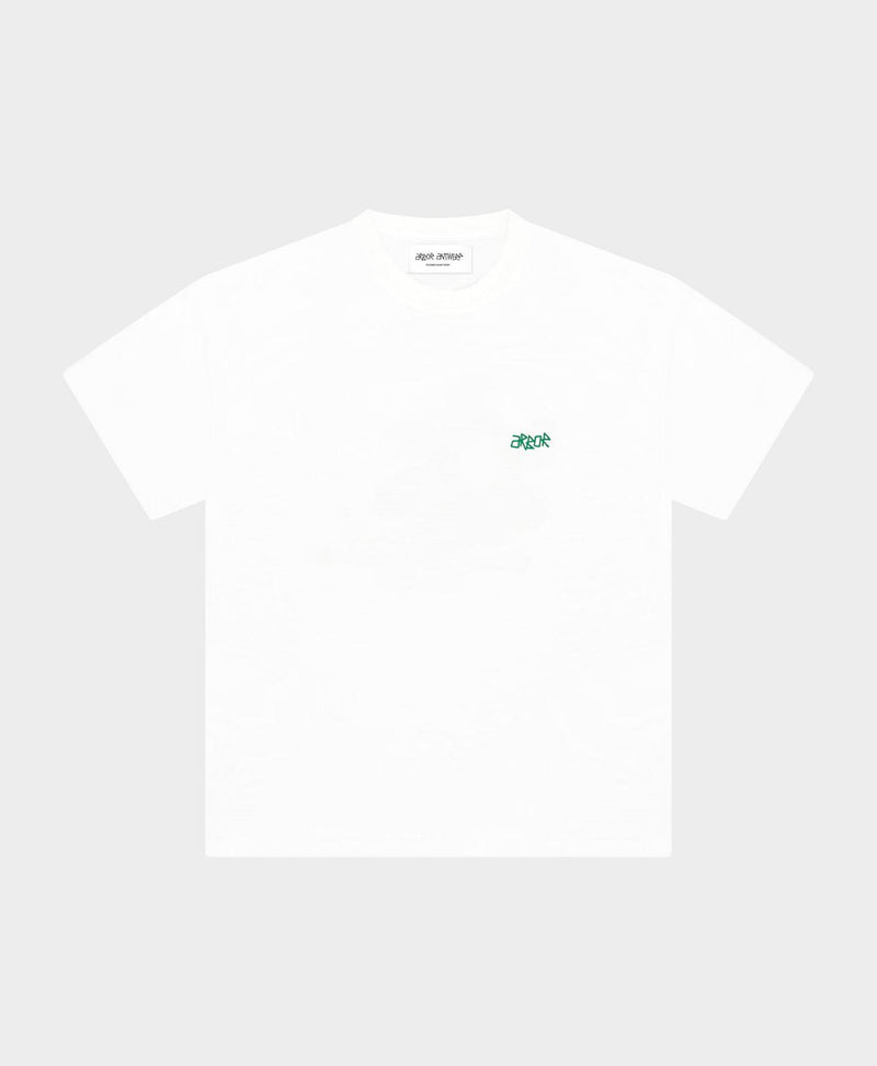 ARBOR ANTWERP Flower oasis green t-shirt white
