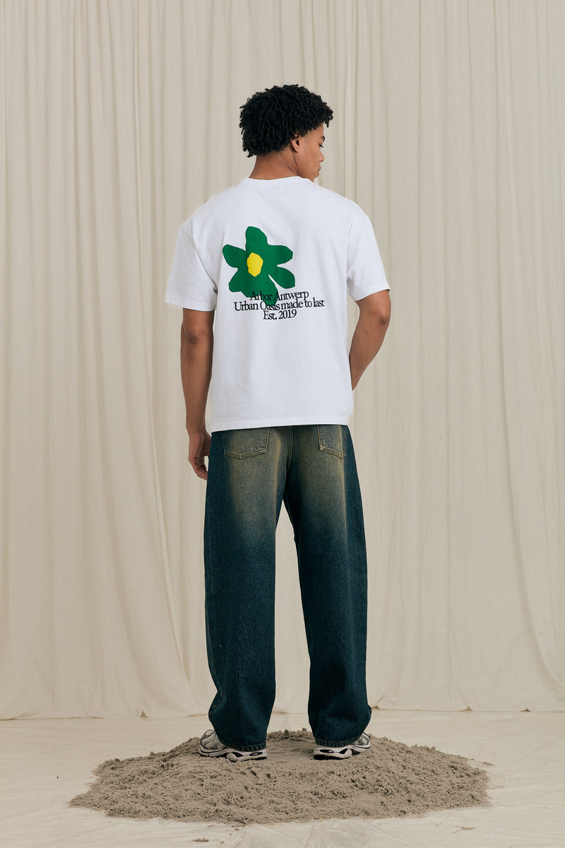 FLOWER OASIS GREEN T-SHIRT