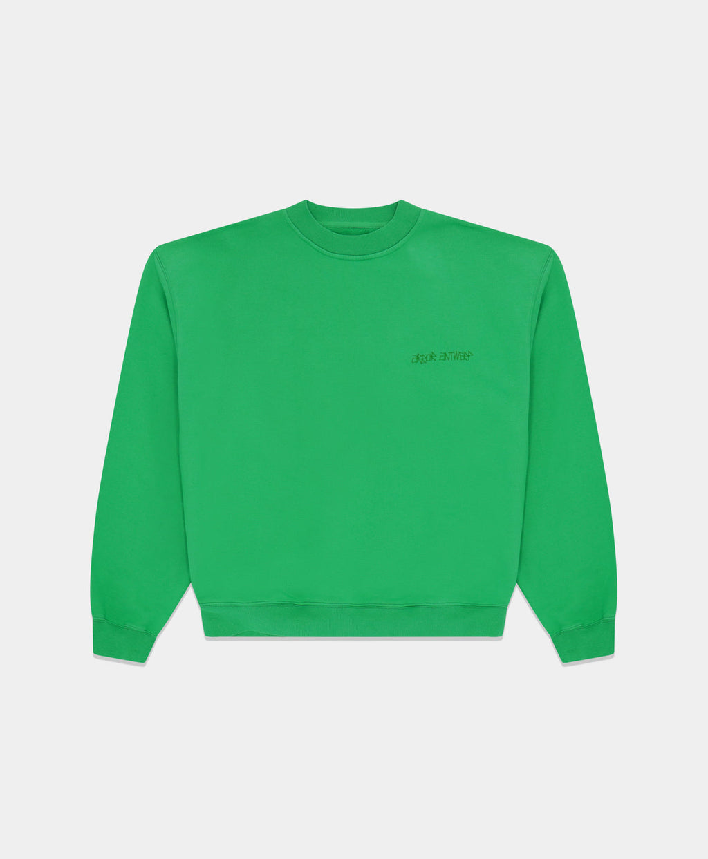 GREEN METALLIC CREWNECK