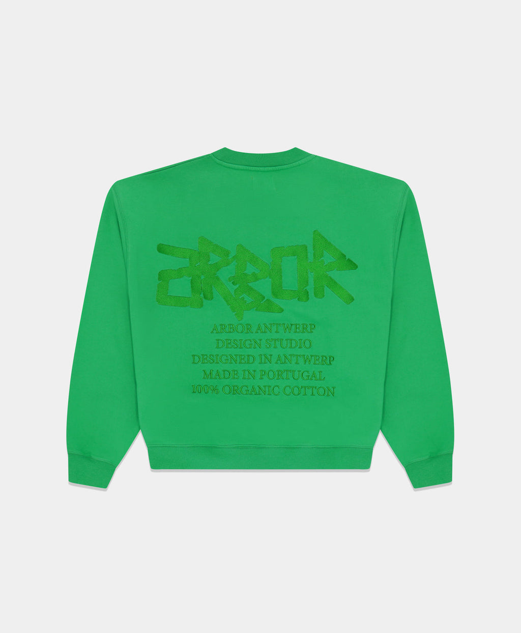 GREEN METALLIC CREWNECK