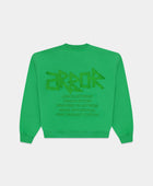 GREEN METALLIC CREWNECK