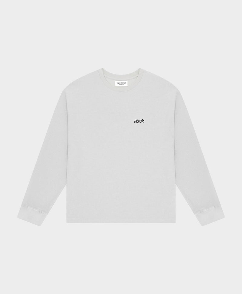 ARBOR ANTWERP Halftone waffle crewneck beige